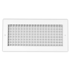 Shoemaker 934 Series Commercial Double Deflection Adjustable Steel Blade Grille 20&quot; x 6&quot; (Opposed-Blade - Soft White)